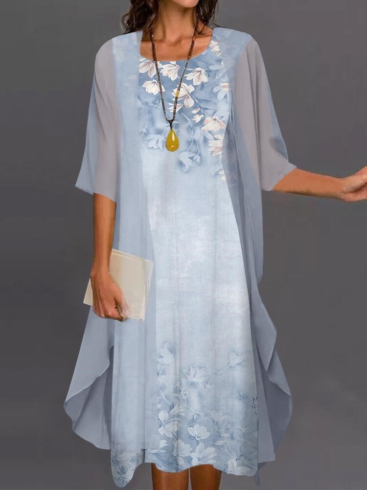 Women'S Fashion Long Coat - 女性のツーピースセット,花柄,カジュアルなロングカーディガン,日焼け止めシャツ,夏のファッション
