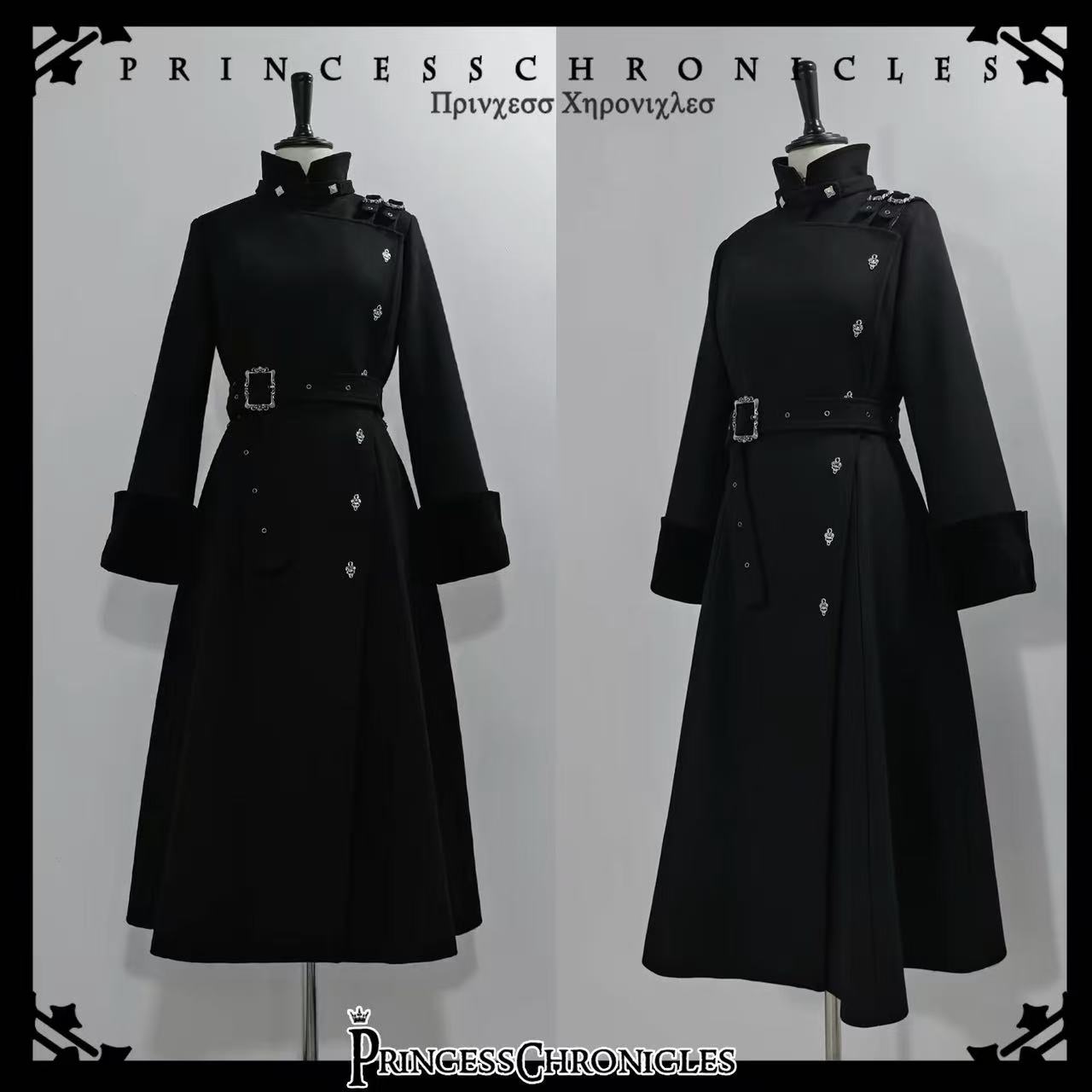 Women Fashion Jackets - 美的ゴシックスタイルのエレガントなロングウールコート、女性用ウエストタイ付きスリム暖かいオーバーコート、2025秋冬エレガントファッションコーデ
