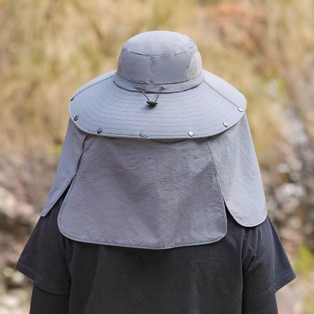 Bucket Hat Women - 取り外し可能な布製メンズサンハット大きなつばネック保護女性用バイザーキャップストラップ付き日焼け止めサマーバケットハット女性用
