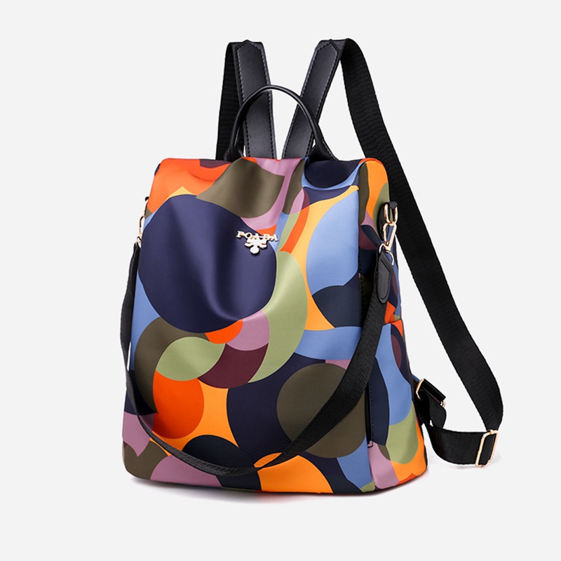 Women'S Fashion Backpack - 女性用の盗難防止バックパック,ファッショナブルな女性用オックスフォードショルダーバッグ,10代の女の子用のスクールバッグ,旅行用バックパック