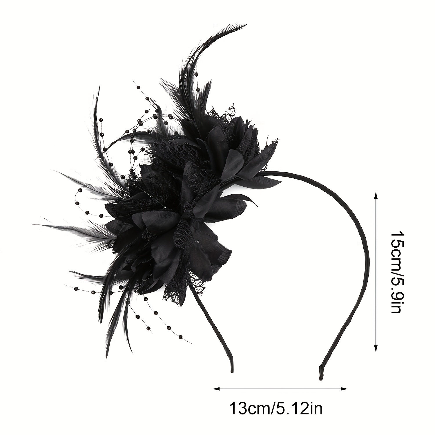 Women'S Fashion Kentucky Derby - 1pc ファシネーター帽子女性のためのフェザーヘッドバンドケンタッキーかぶとギャツビーダービー帽子カクテル結婚式のティーパーティー