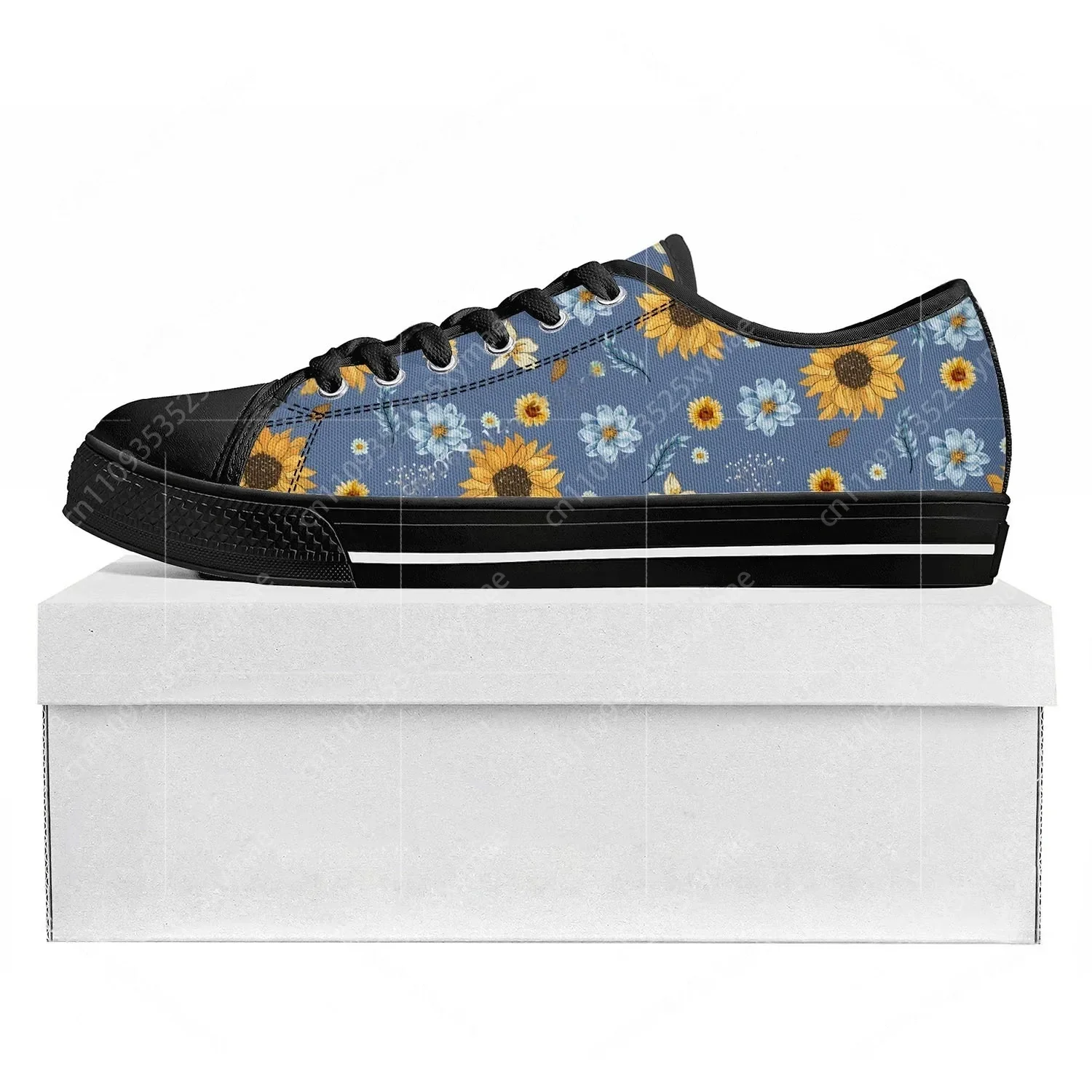 ひまわり黄色の花ロートップ高品質スニーカーメンズレディーステ - Women'S Yellow Fashion Sneakers のレビューと価格