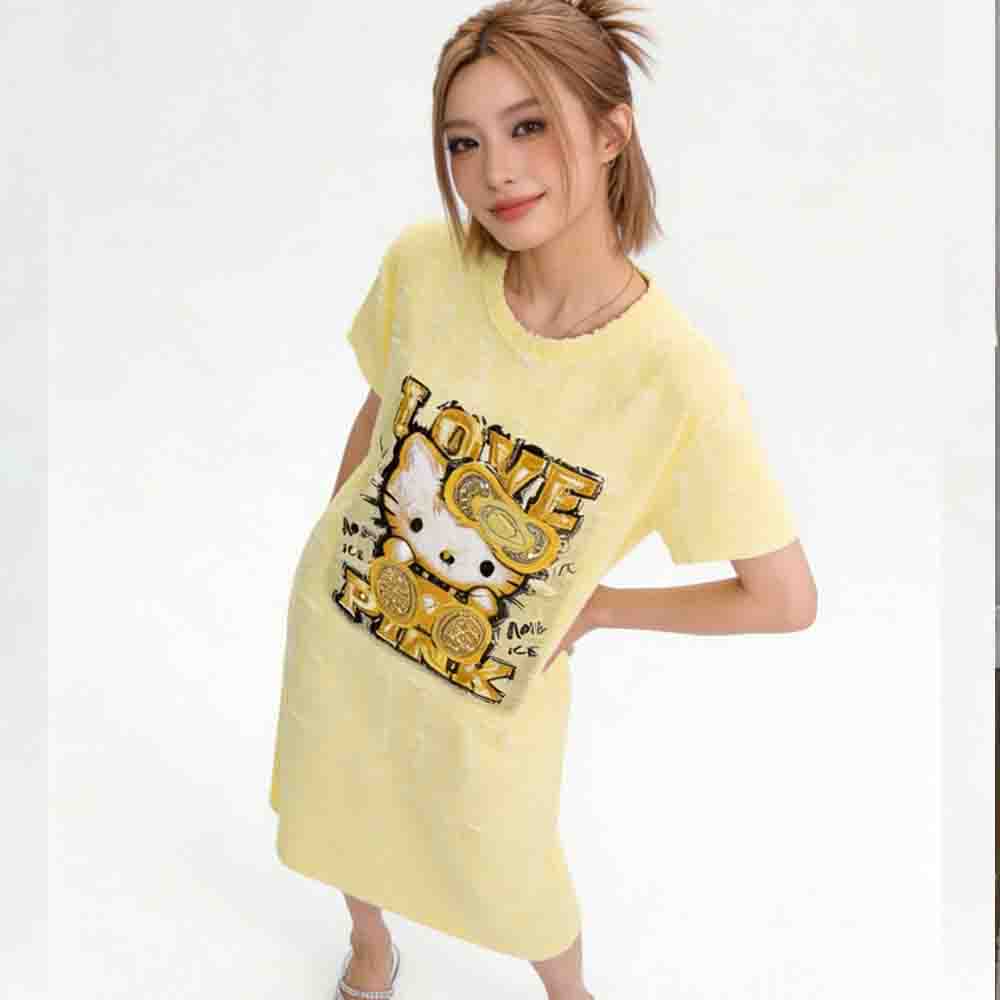 ハローキティ女性のパジャマかわいいかわいい漫画半袖ナイトガウ - Women'S Fashion Pajamas のレビューと価格