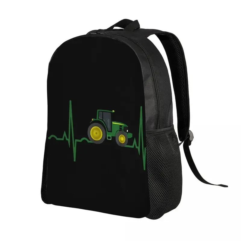 トラクターハートビートラップトップバックパック女性男性ファッ - Women'S Fashion Backpack のレビューと価格