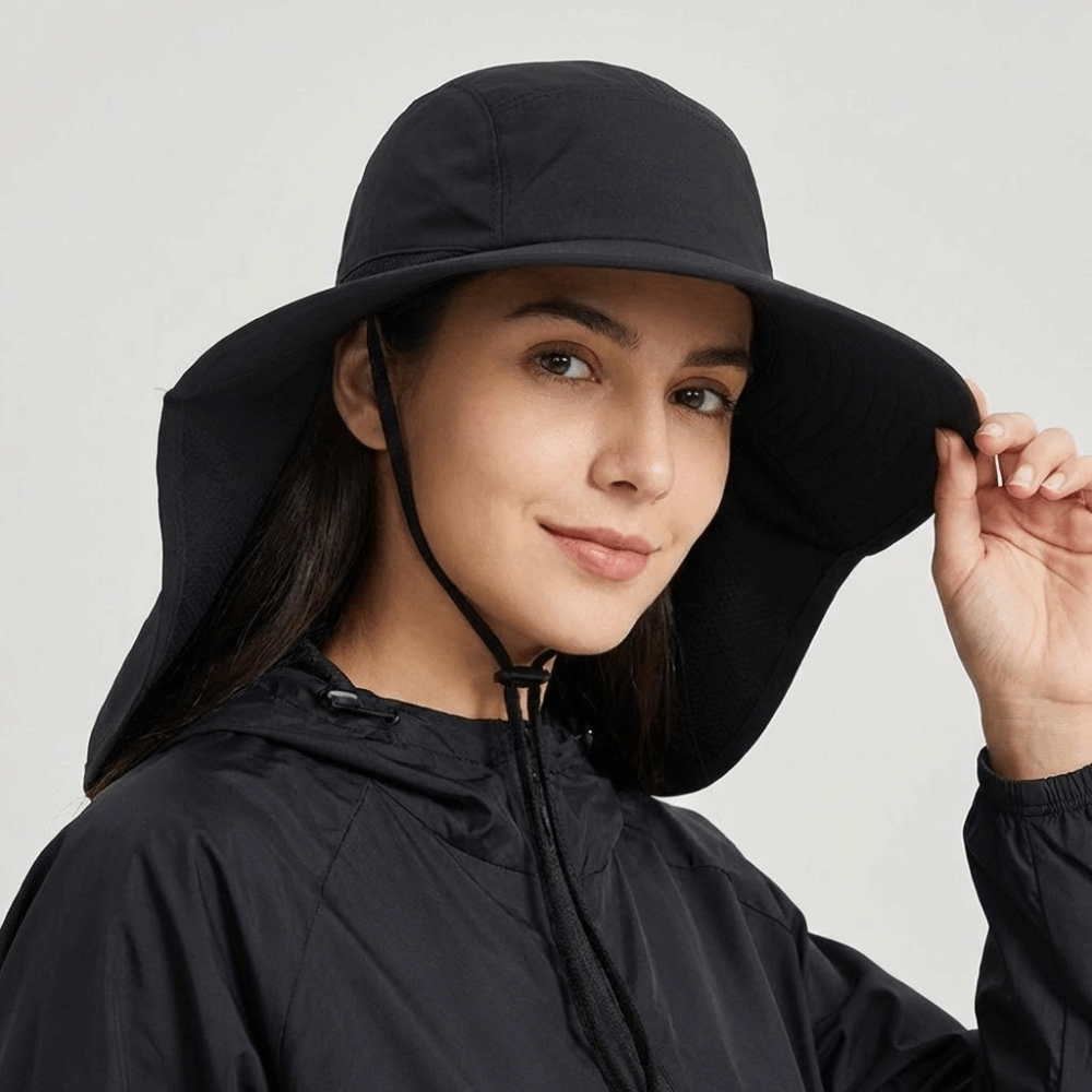 ファッションワイドブリムアウトドアサンハット調節可能なUV保 - Bucket Hat Women のレビューと価格