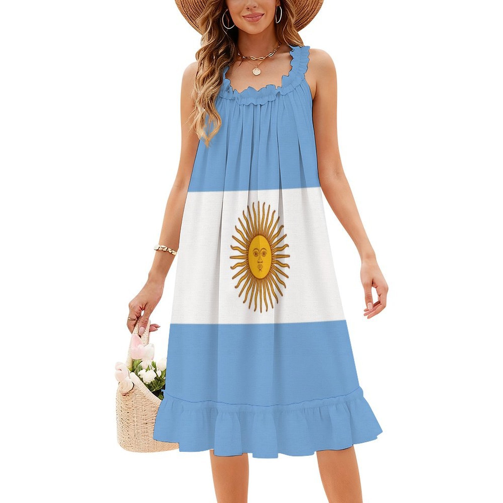 アルゼンチン-アルゼンチン Tシャツ 羽毛布団 ステッカー  - Smocked Dress Women のレビューと価格
