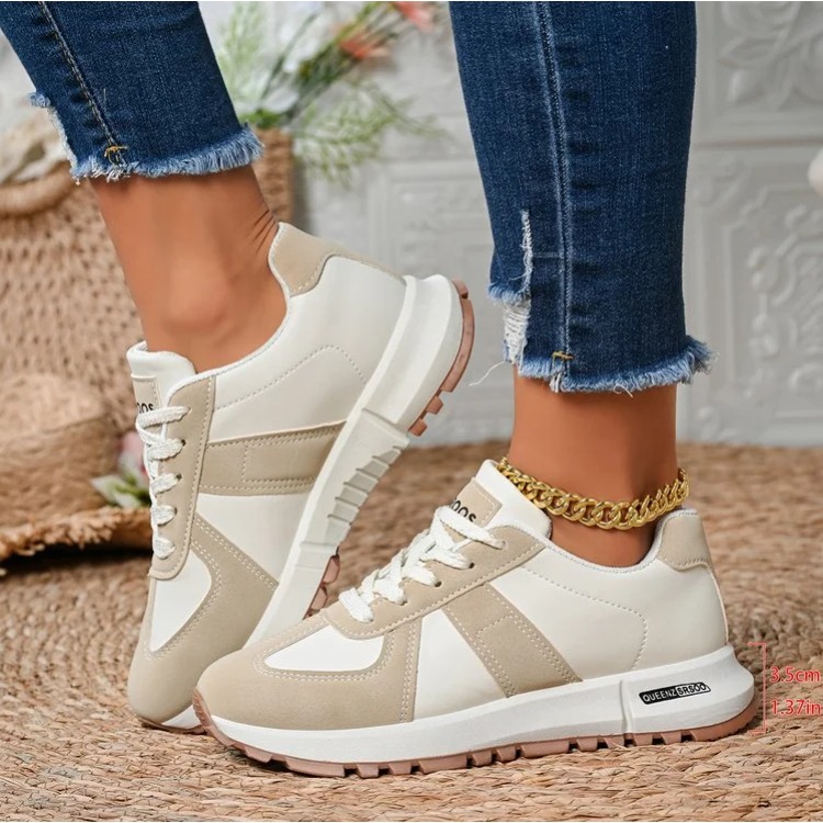 ファッションストライプ女性の軽量スニーカーソフトソールノンス - Women'S Yellow Fashion Sneakers のレビューと価格