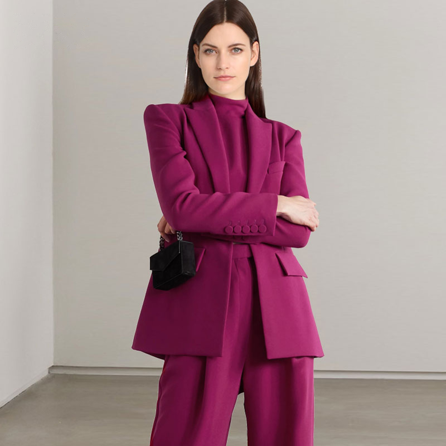 アリンジェントレッド ラペル レディース ツーピースセット  - Women Fashion Jackets のレビューと価格