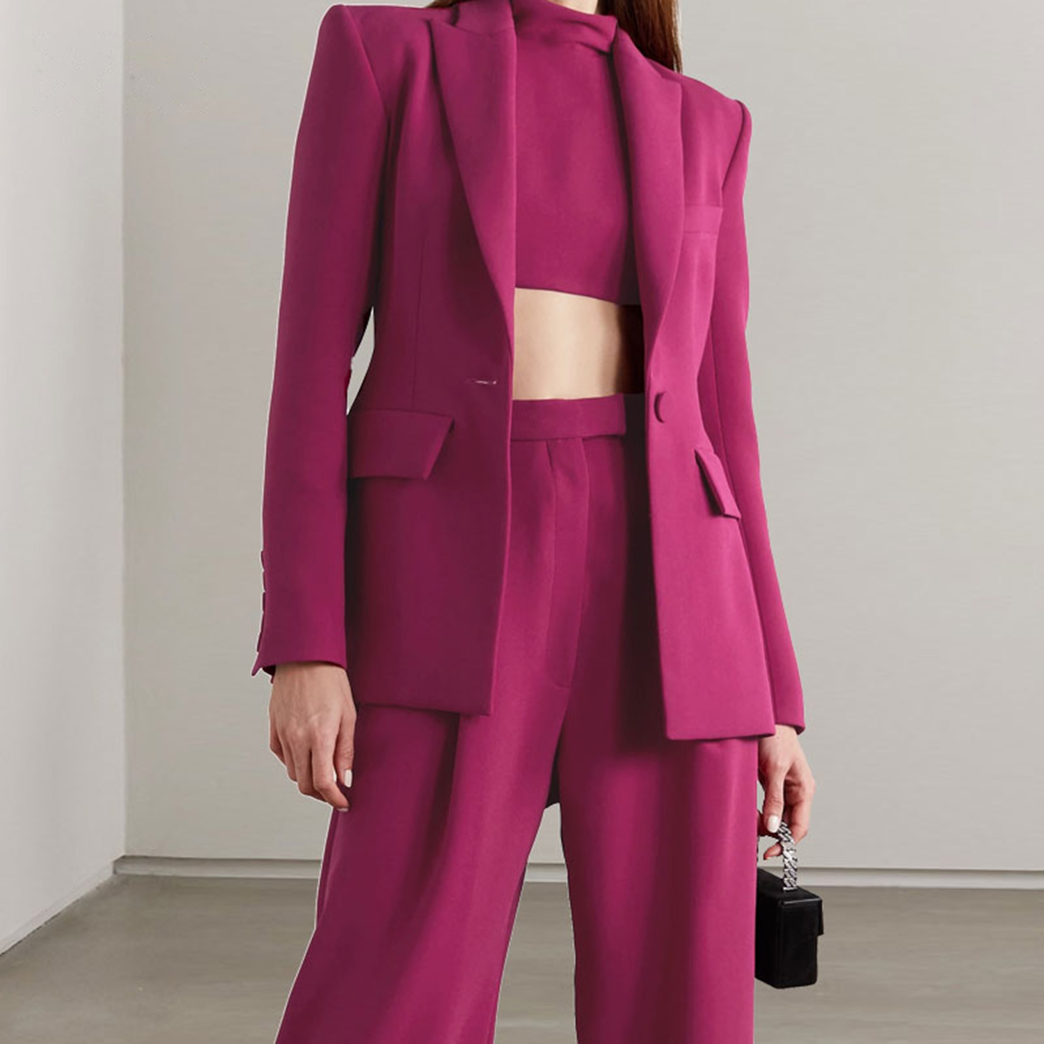 アリンジェントレッド ラペル レディース ツーピースセット  - Women Fashion Jackets のレビューと価格