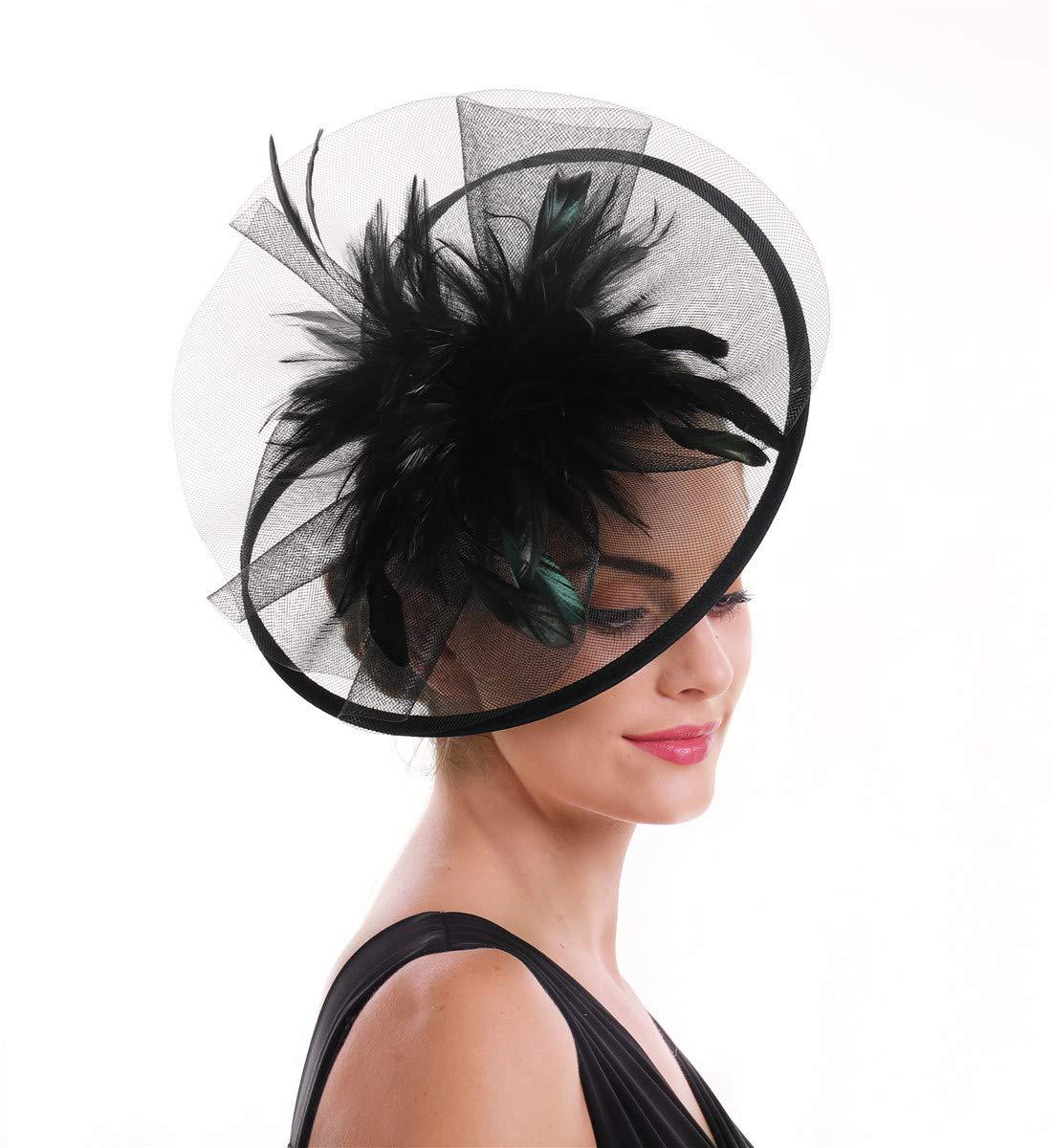 女性、メッシュのヘッドピース、トップフラワー、カクテルパーテ - Women'S Fashion Kentucky Derby のレビューと価格