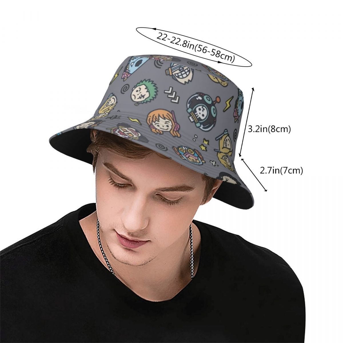 O-one-piece-e ワンピース ルフィのバケットハッ - Bucket Hat Women のレビューと価格