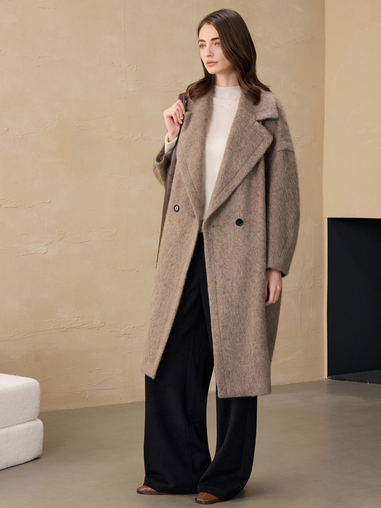 アリンジェントル レディース ブレザー ウール ファッション - Women'S Fashion Long Coat のレビューと価格