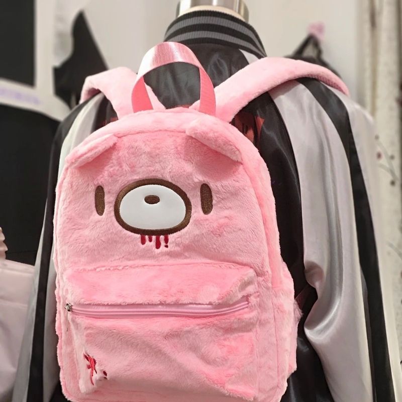 グルーミーベア キュートなバックパック ピンク 大容量 漫画 - Women'S Fashion Backpack のレビューと価格