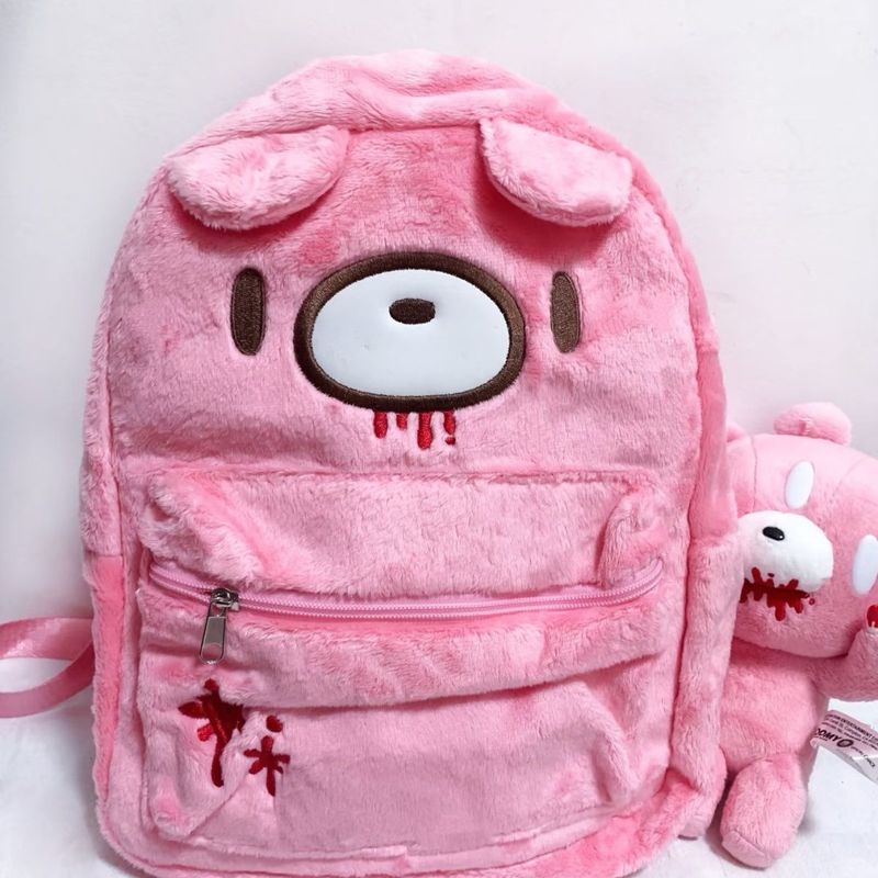 グルーミーベア キュートなバックパック ピンク 大容量 漫画 - Women'S Fashion Backpack のレビューと価格