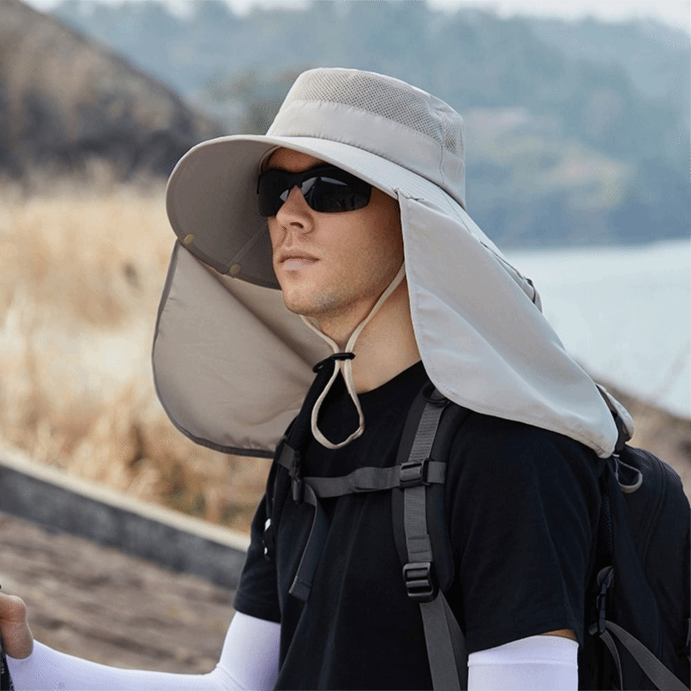 ファッション布男性用サンハット大きなつば取り外し可能なショー - Bucket Hat Women のレビューと価格