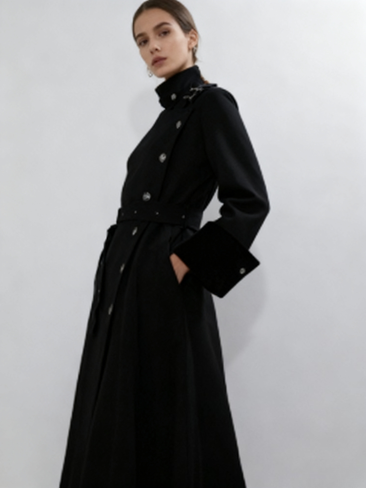 美的ゴシックスタイルのエレガントなロングウールコート、女性用 - Women Fashion Jackets のレビューと価格