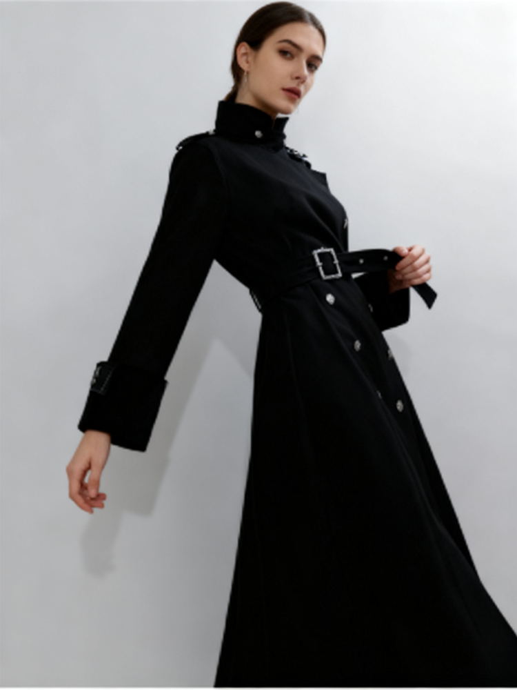 美的ゴシックスタイルのエレガントなロングウールコート、女性用 - Women Fashion Jackets のレビューと価格