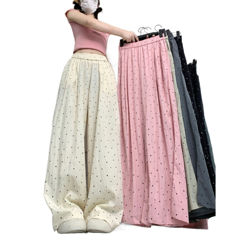 スリーピングパンツ女性用ズボン水玉模様無地ファッショナブルな - Women'S Fashion Pajamas のレビューと価格