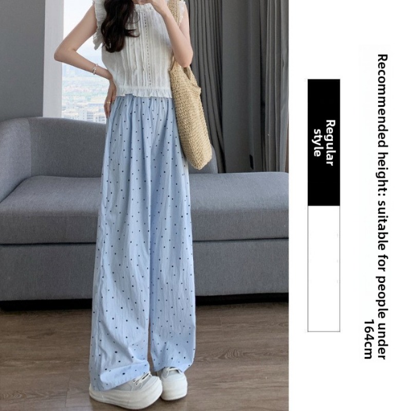 スリーピングパンツ女性用ズボン水玉模様無地ファッショナブルな - Women'S Fashion Pajamas のレビューと価格