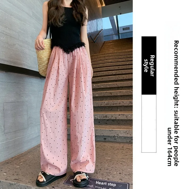 スリーピングパンツ女性用ズボン水玉模様無地ファッショナブルな - Women'S Fashion Pajamas のレビューと価格