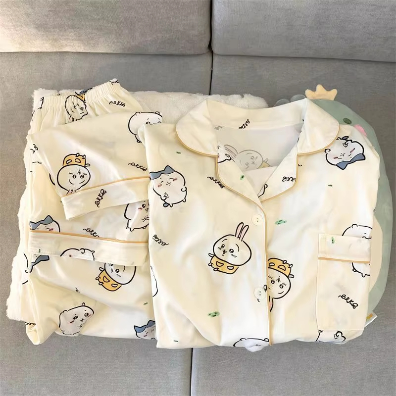 かわいいちいかわ女性用寝間着・ホームウェアセット和風ハチワレ - Women'S Fashion Pajamas のレビューと価格