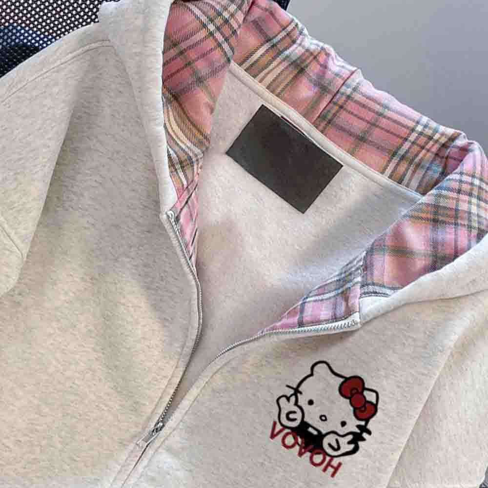 ハローキティ女性のフード付きスウェットシャツかわいい漫画学生 - Women'S Fashion Long Coat のレビューと価格