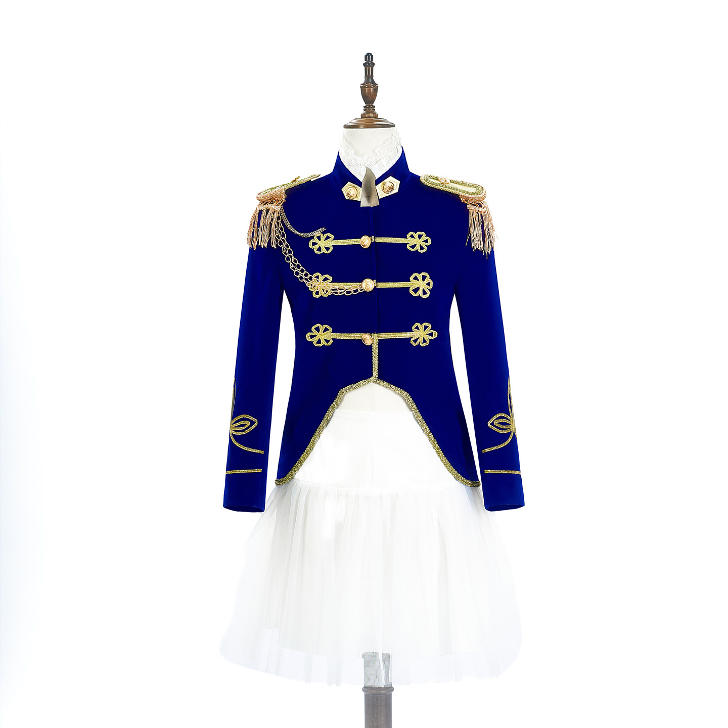 ファッションネイビードレススーツ、男性と女性用、ステージポー - Women Fashion Jackets のレビューと価格