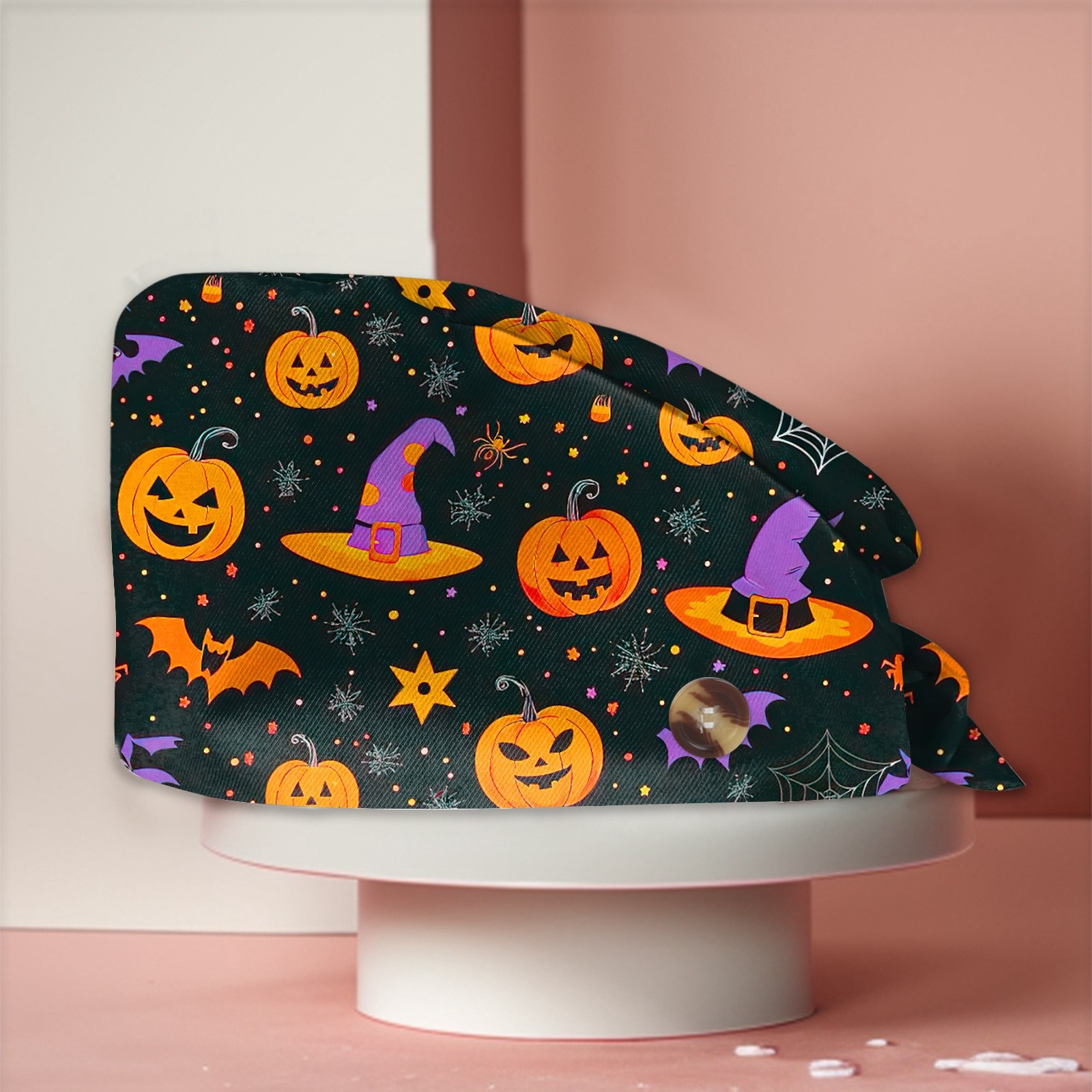 ハロウィンナースハットかわいい漫画プリントファッションキャッ - Bucket Hat Women のレビューと価格