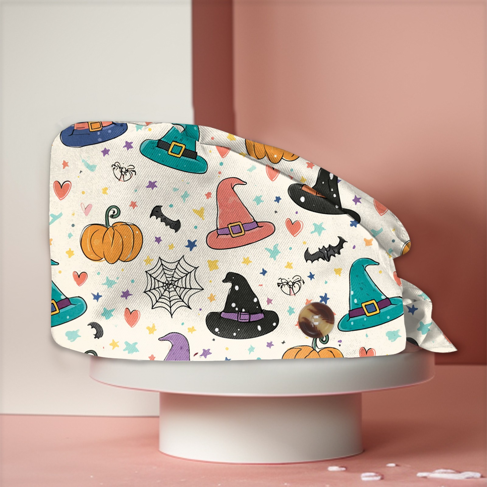 ハロウィンナースハットかわいい漫画プリントファッションキャッ - Bucket Hat Women のレビューと価格