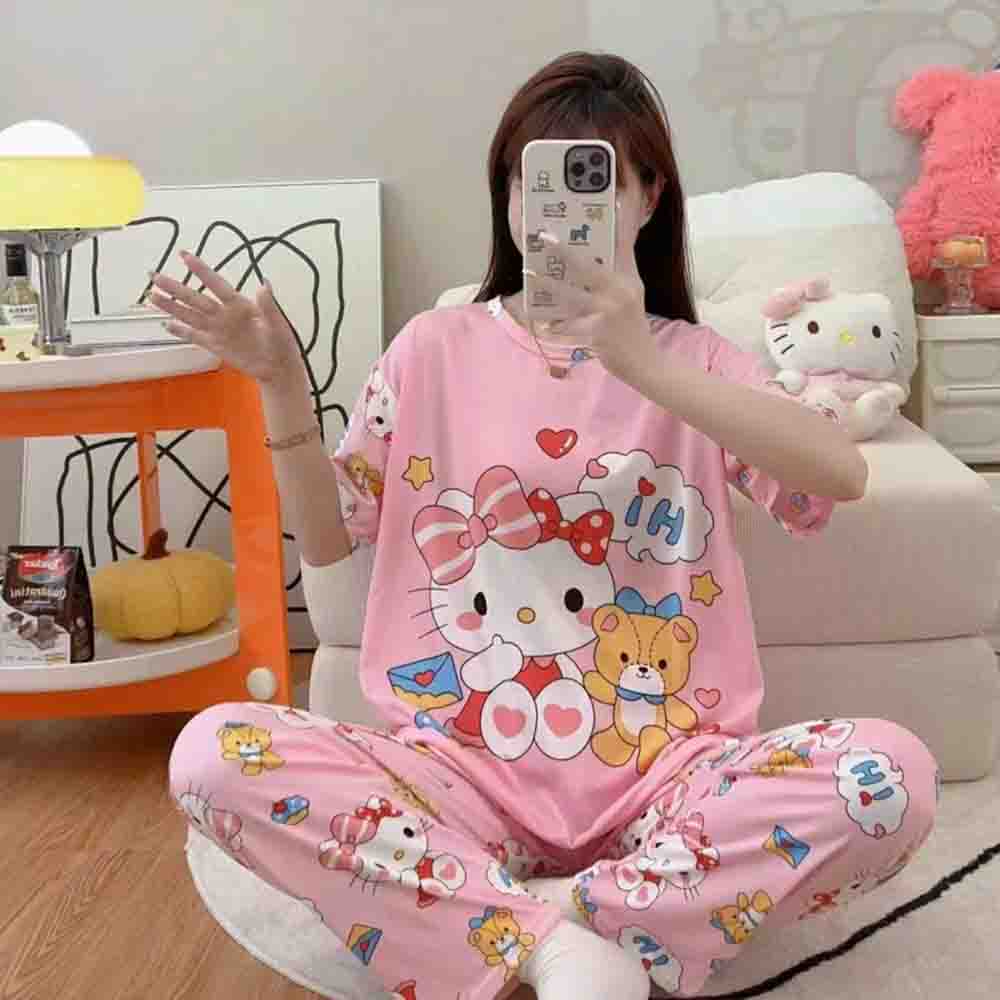ハローキティ女性の新しい 3 ピースパジャマホーム服かわいい - Women'S Fashion Pajamas のレビューと価格