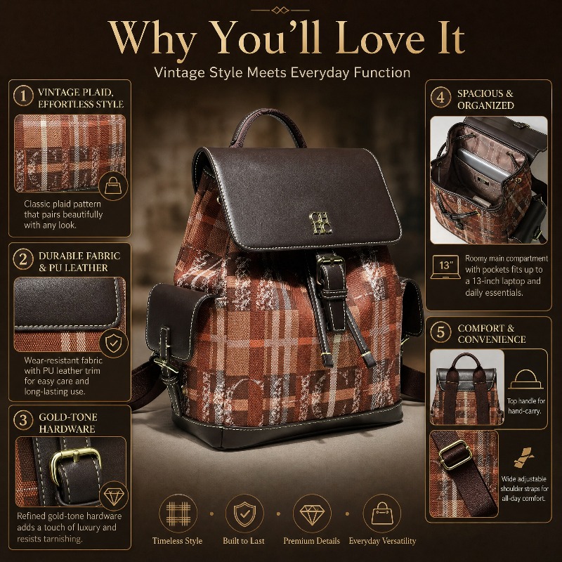 CHHC ファッションカラーブロックバックパックデート多用途 - Women'S Fashion Backpack のレビューと価格