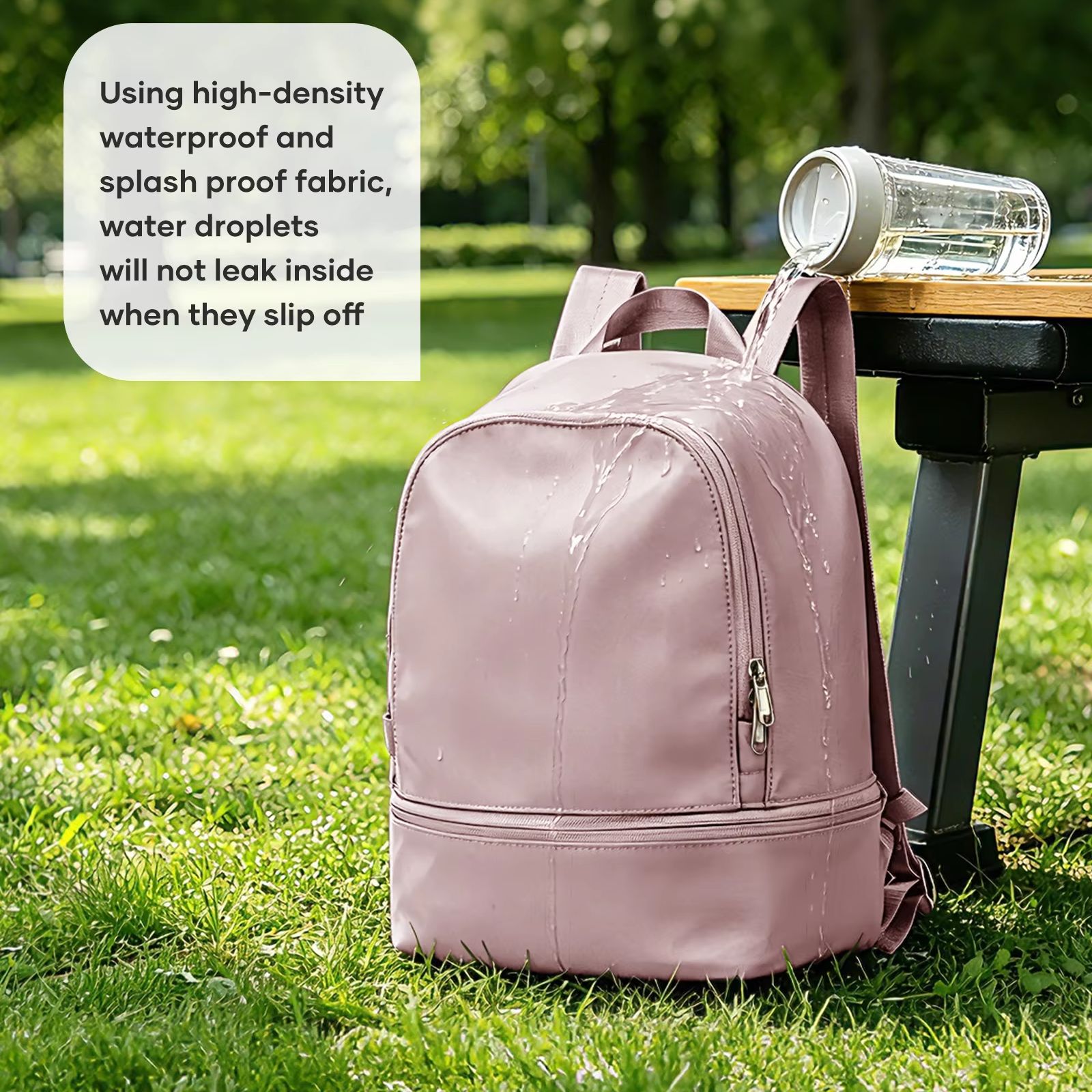 女性用バッグ、靴用コンパートメント付き小型スポーツバックパッ - Women'S Fashion Backpack のレビューと価格