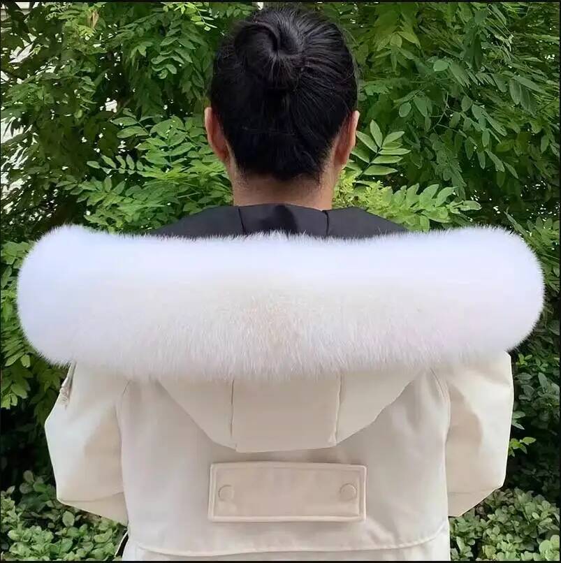 100%天然毛皮の襟 冬用 本物の狐の毛皮のスカーフ 女性用 - Women'S Fashion Long Coat のレビューと価格