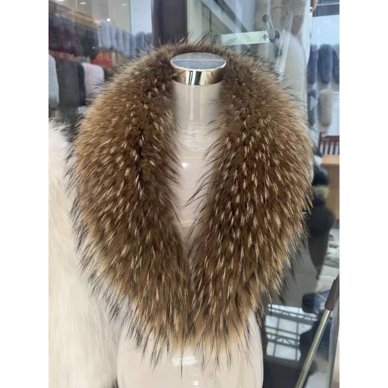 アライグマの毛皮の襟 女性用 冬用 毛皮の襟 コート ジャケ - Women'S Fashion Long Coat のレビューと価格