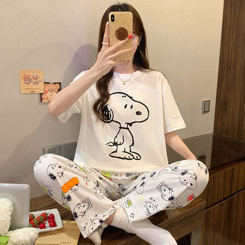 アニメ 2026 新しいスヌーピーパジャマセット女性のための - Women'S Fashion Pajamas のレビューと価格