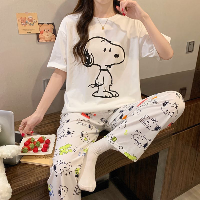 アニメ 2026 新しいスヌーピーパジャマセット女性のための - Women'S Fashion Pajamas のレビューと価格