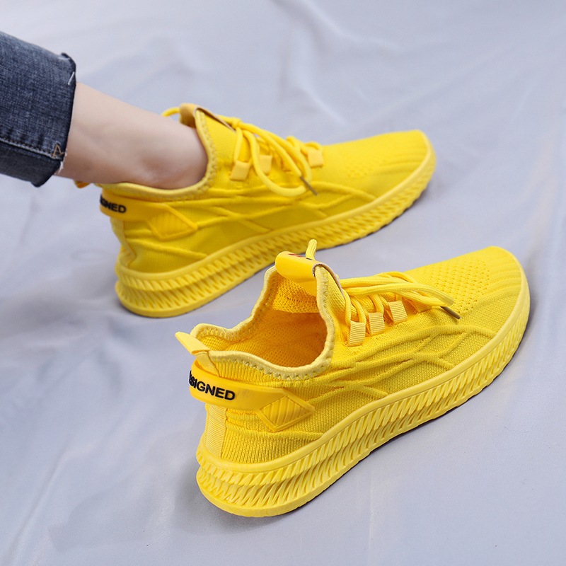 2026 ファッション春女性スニーカー女性の靴韓国メッシュイ - Women'S Yellow Fashion Sneakers のレビューと価格